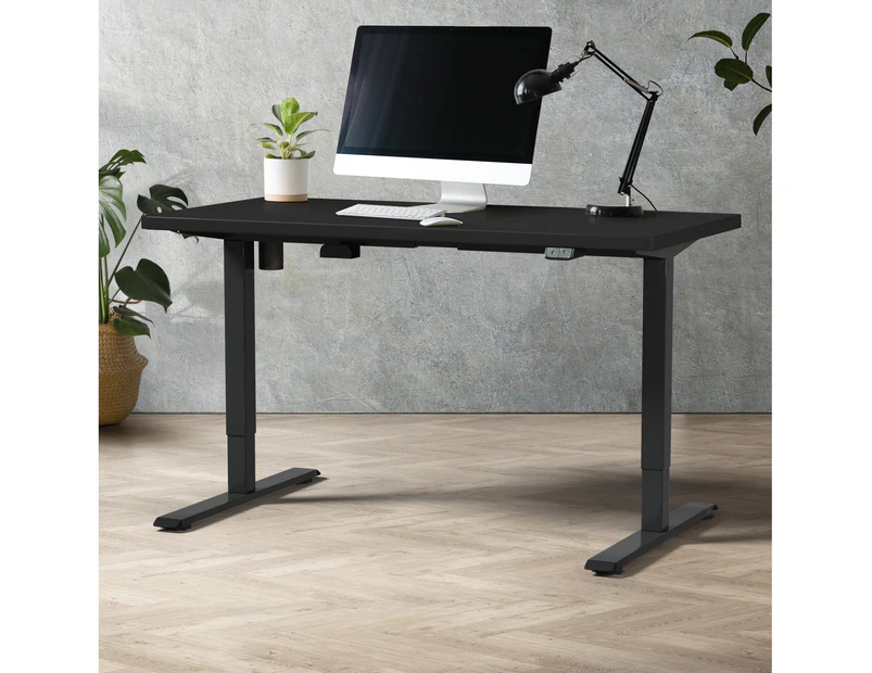 Oikiture Standing Desk 1.4m x 0.7m Height Adjustable Sit Stand Electric Motorised Office