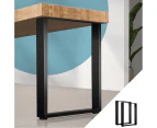 Oikiture 2X Dining Coffee Table Legs Bench Box Steel Metal Industrial 71 X 50CM