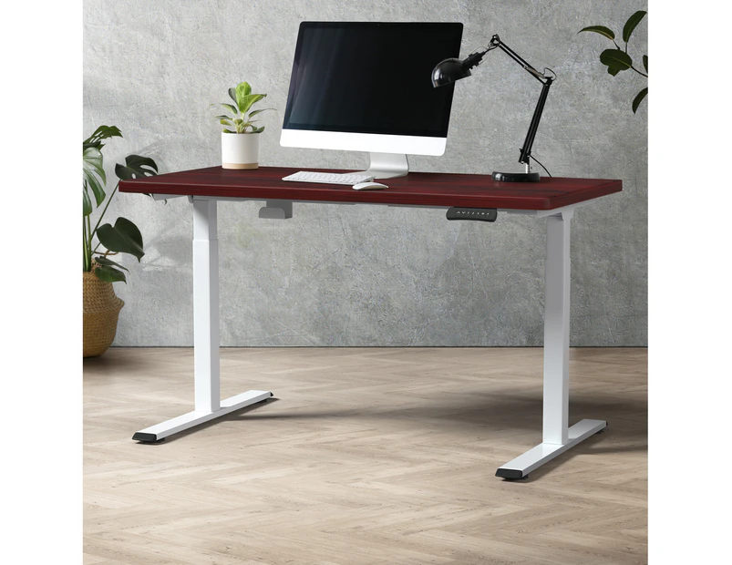 Oikiture Standing Desk 1.2m x 0.6m  Sit Stand Height Adjustable Motorised Dual Motor Office