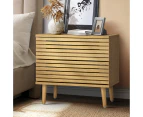 Oikiture Bedside Tables Side Table 2 Drawers Bedroom Furniture Storage Cabinet