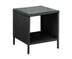 Livsip Garden Table Poly Rattan Outdoor Patio Coffee Side Table Desk