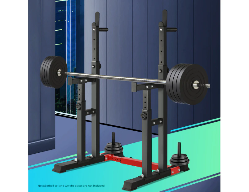 Finex Squat Rack Adjustable Weight Bench Press Barbell Bar Stand Weight Lifting