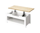 Oikiture Coffee Table Lift Up Top Modern Tables Hidden Storage Shelf Display
