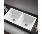 Welba Kitchen Sink 77x45cm Granite Stone - White