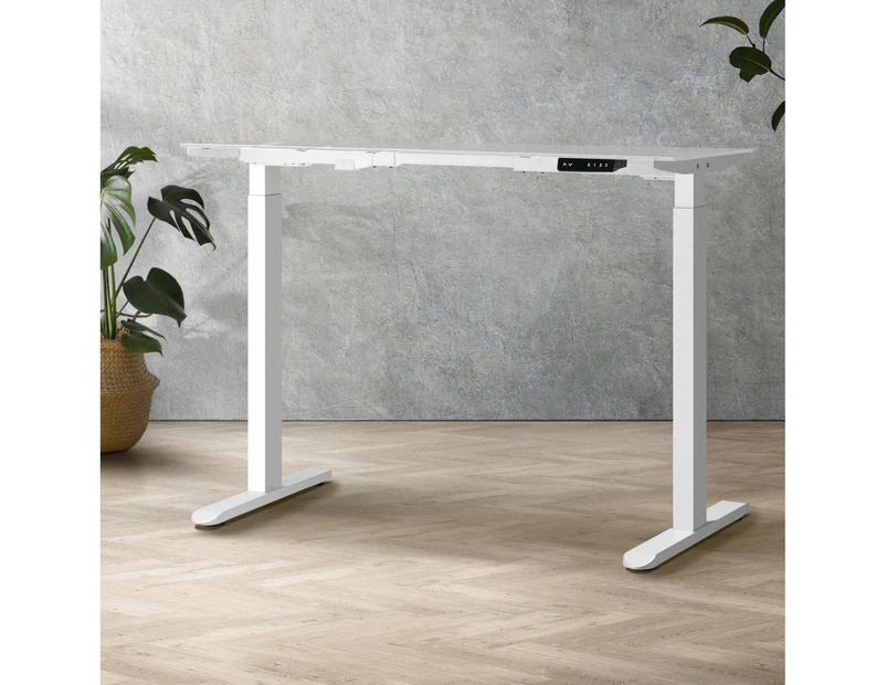 Oikiture Standing Desk Leg Frame Dual Motor White