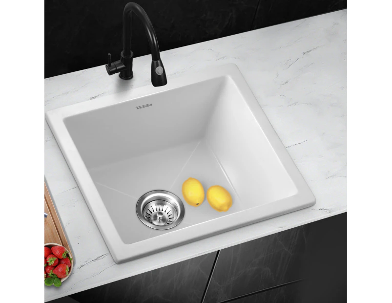 Welba Kitchen Sink 46x41cm Granite Stone - White