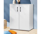 Oikiture Storage Cabinet Bathroom Cabinet Freestanding Cupboard Organiser White