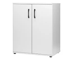 Oikiture Storage Cabinet Bathroom Cabinet Freestanding Cupboard Organiser White