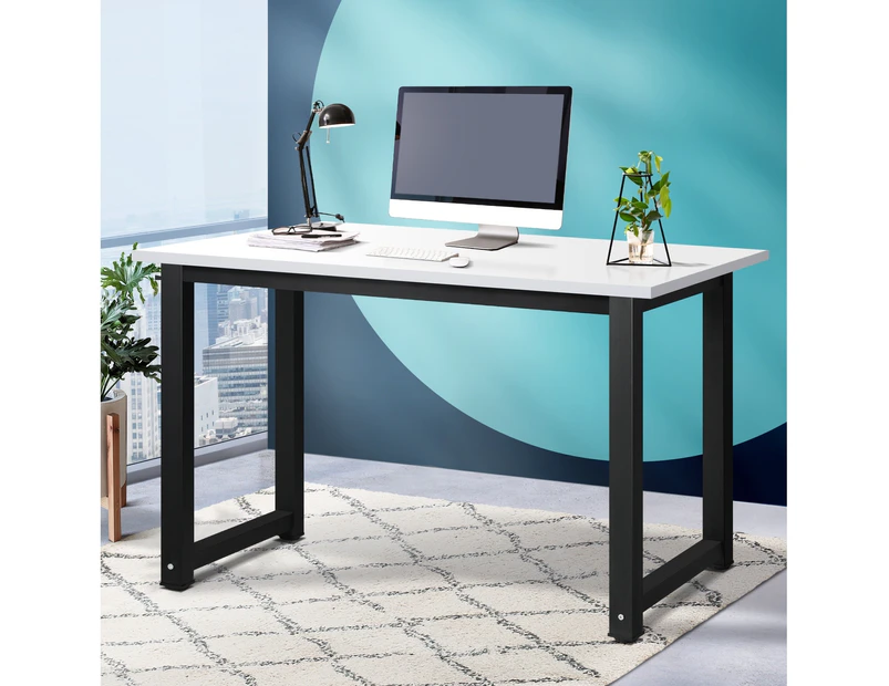 Oikiture Computer Desk Study Office Table Workstation Laptop Desks Home 120cm