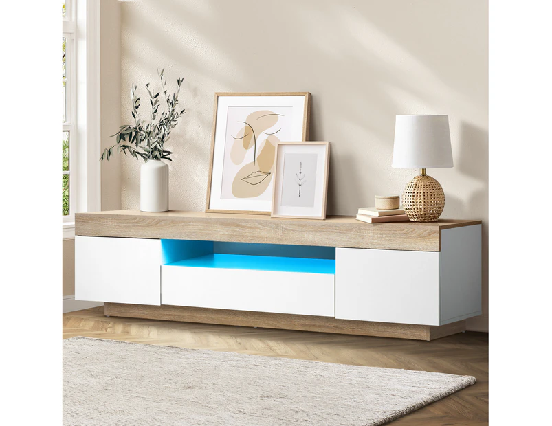 Oikiture Entertainment Unit LED 180CM - Natural/White