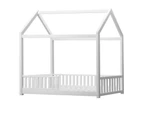 Oikiture Bed Frame Kids Wooden Single Timber House Frame Platform