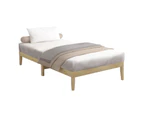 Oikiture Bed Frame Single Size Wooden Timber Bed Frame Platform