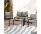 Livsip Outdoor Furniture 4-Piece Setting Bistro Set Dining Chairs Patio Garden