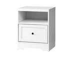 Oikiture Bedside Table Hamptons White