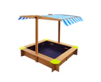 Mazam Kids Sandpit Outdoor Toys Wooden Sandbox Beach Play Box Children Canopy