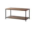 Oikiture Coffee Table Side Table Storage Rack Shelf 2-Tier Industrial Furniture