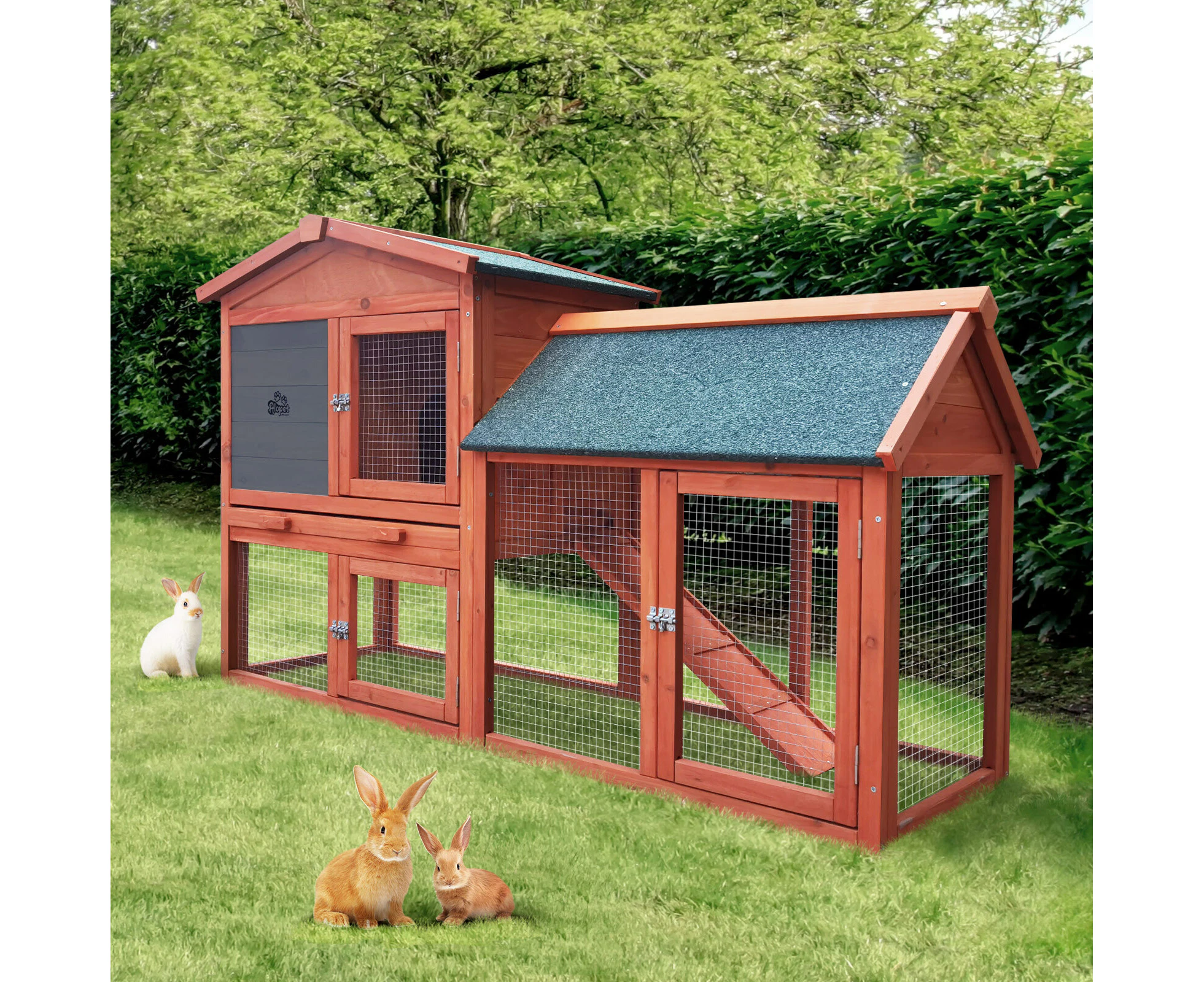 Alopet Rabbit Hutch Chicken Coop 135cm x 52cm x 85cm