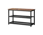 Oikiture Shoe Cabinet Bench Shoes Rack Shelf Storage 3-Tier Industrial Furniture