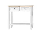 Oikiture Console Table Hallway Entry 2 Drawers Hall Side Display Shelf Desk