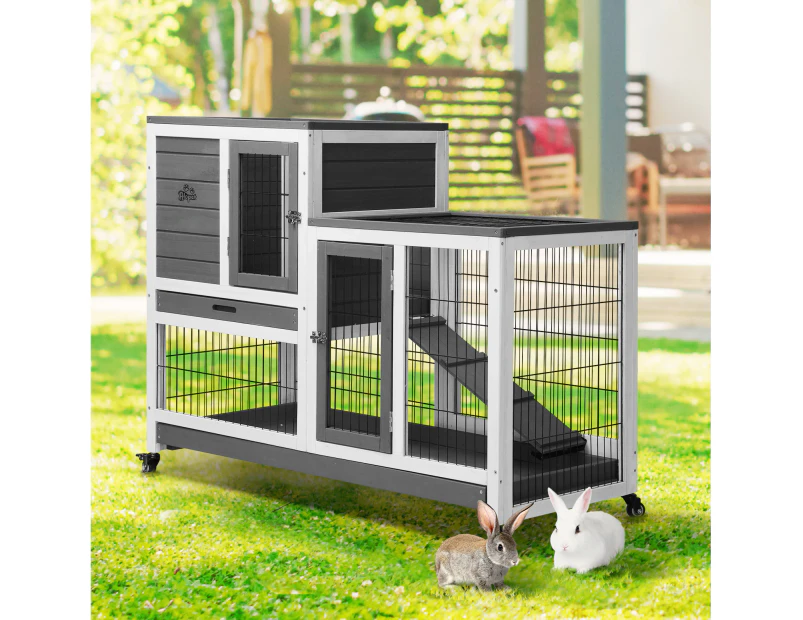 Alopet Rabbit Hutch Chicken Coop 110cm x 55cm x 90cm