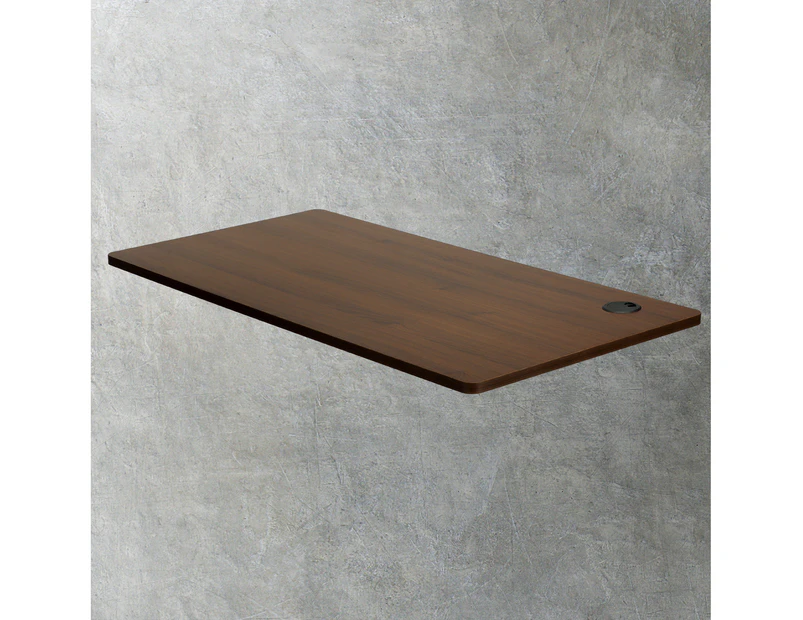 Oikiture 150cm Desk Top Electric Desk Board Computer Table Walnut