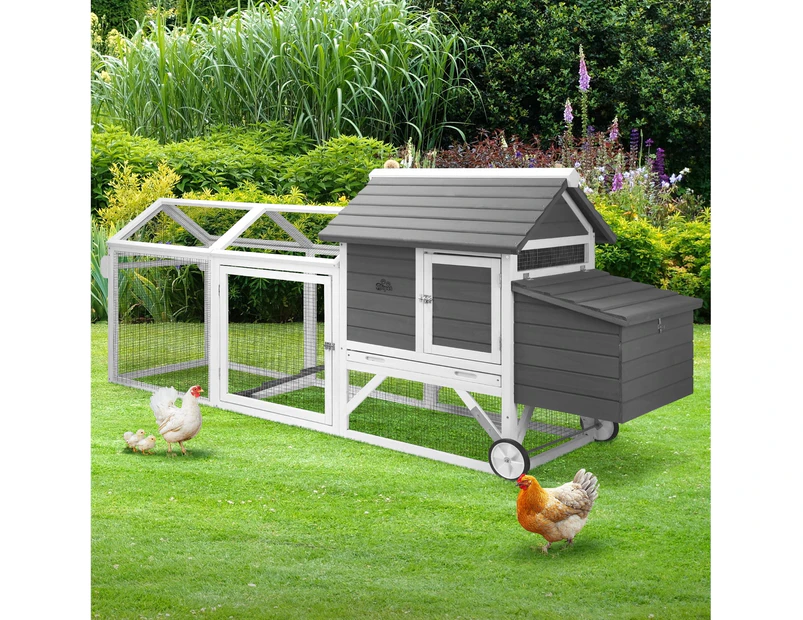 Alopet Chicken Coop Rabbit Hutch 225cm x 80cm x 105cm