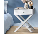 Oikiture Bedside Table White