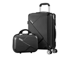 Mazam 2PCS Luggage Suitcase Trolley Set Travel TSA Lock Storage Hard Case Black