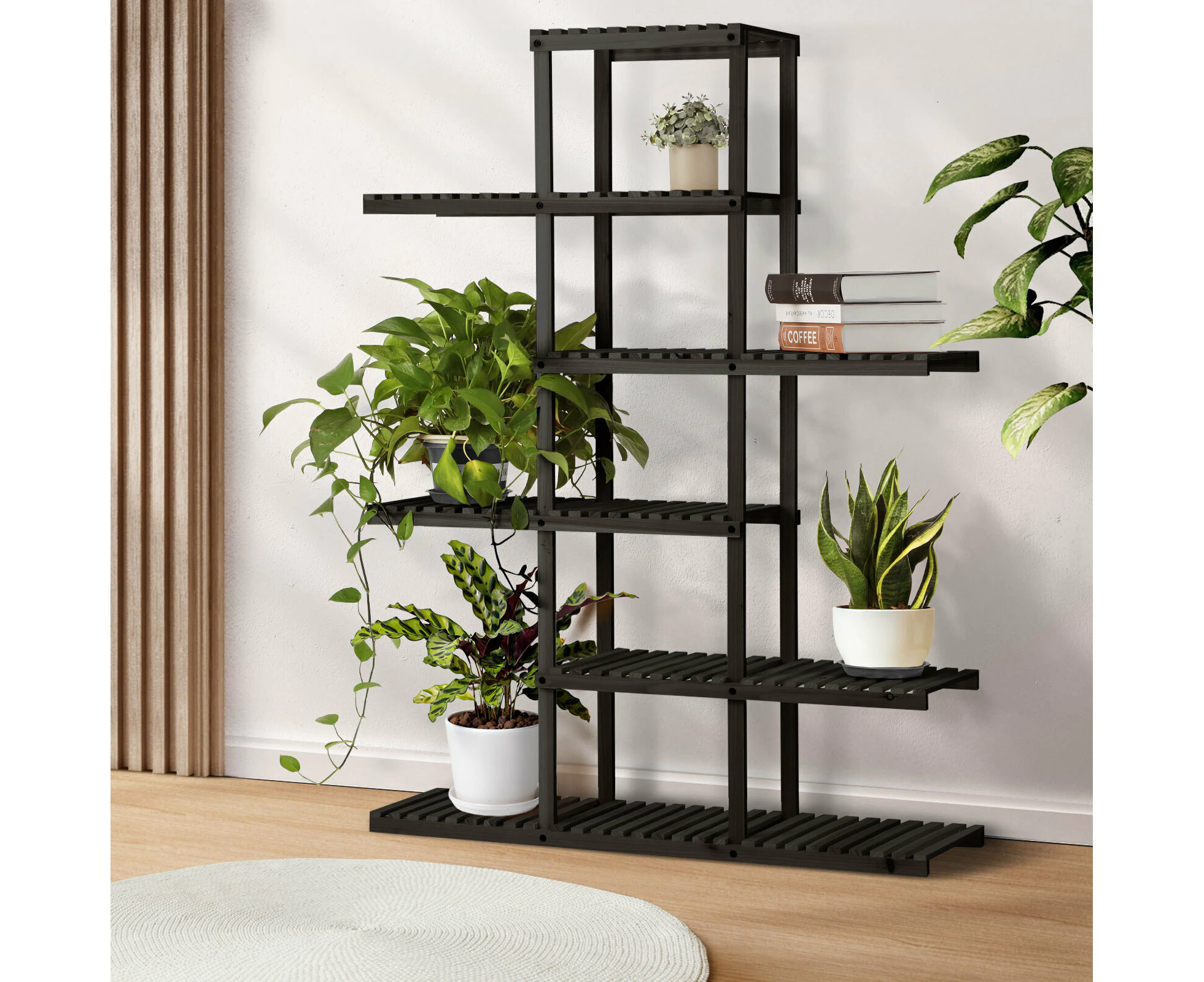 Livsip Plant Stand Outdoor Indoor 6 Tiers Flower Pots Rack Corner Shelf