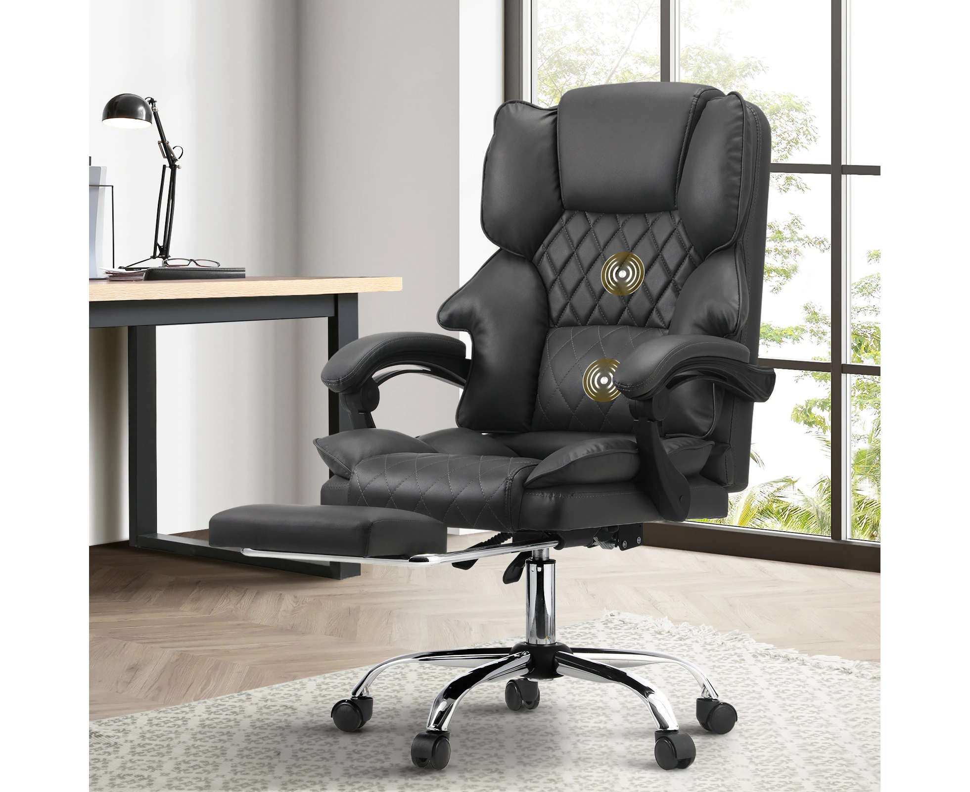 Grey massage on sale office chair