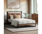 Oikiture Bed Frame King Single Size Metal Frame Wood