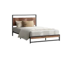 Oikiture Bed Frame King Single Size Metal Frame Wood