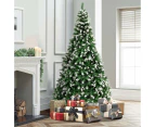 Mazam Christmas Tree 1.8M 6FT Xmas Trees Snowy Decorations Green 830 Tips