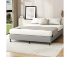 Oikiture Bed Frame Queen Size Bed Base Platform Grey