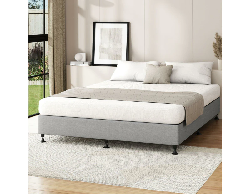 Oikiture Bed Frame Queen Size Bed Base Platform Grey