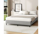 Oikiture Bed Frame King Size Bed Base Platform Grey