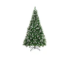 Mazam Christmas Tree 1.8M 6FT Xmas Trees Snowy Decorations Green 830 Tips