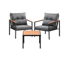 Livsip 3PCS Outdoor Furniture Lounge Setting Sofa Chairs Patio Dining Bistro Set