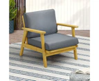 Livsip Outdoor Armchair Furniture Lounge Wooden Chair Patio Garden Sofa Set