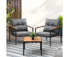 Livsip 3PCS Outdoor Furniture Lounge Setting Sofa Chairs Patio Dining Bistro Set