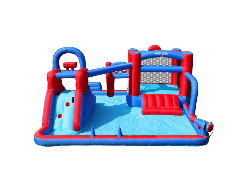 AirMyFun Inflatable Trampoline Bounce House 11 Play Zones Kids Jumping Water Slide Outdoor Toy