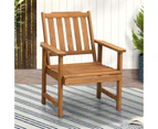 Livsip Outdoor Armchair Wooden Patio Furniture Chairs Garden Seat Brown