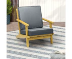 Livsip Outdoor Armchair Furniture Sun Lounge Wood Chair Patio Beach Garden Sofa
