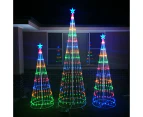 Christmas 210cm Cone Tree 246 LED Digitally Animated 24 Functions Multi Colour