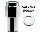 SAAS Chrome Mag Wheel Nut & Washer [Size: 12mm x 1.25mm Thread]