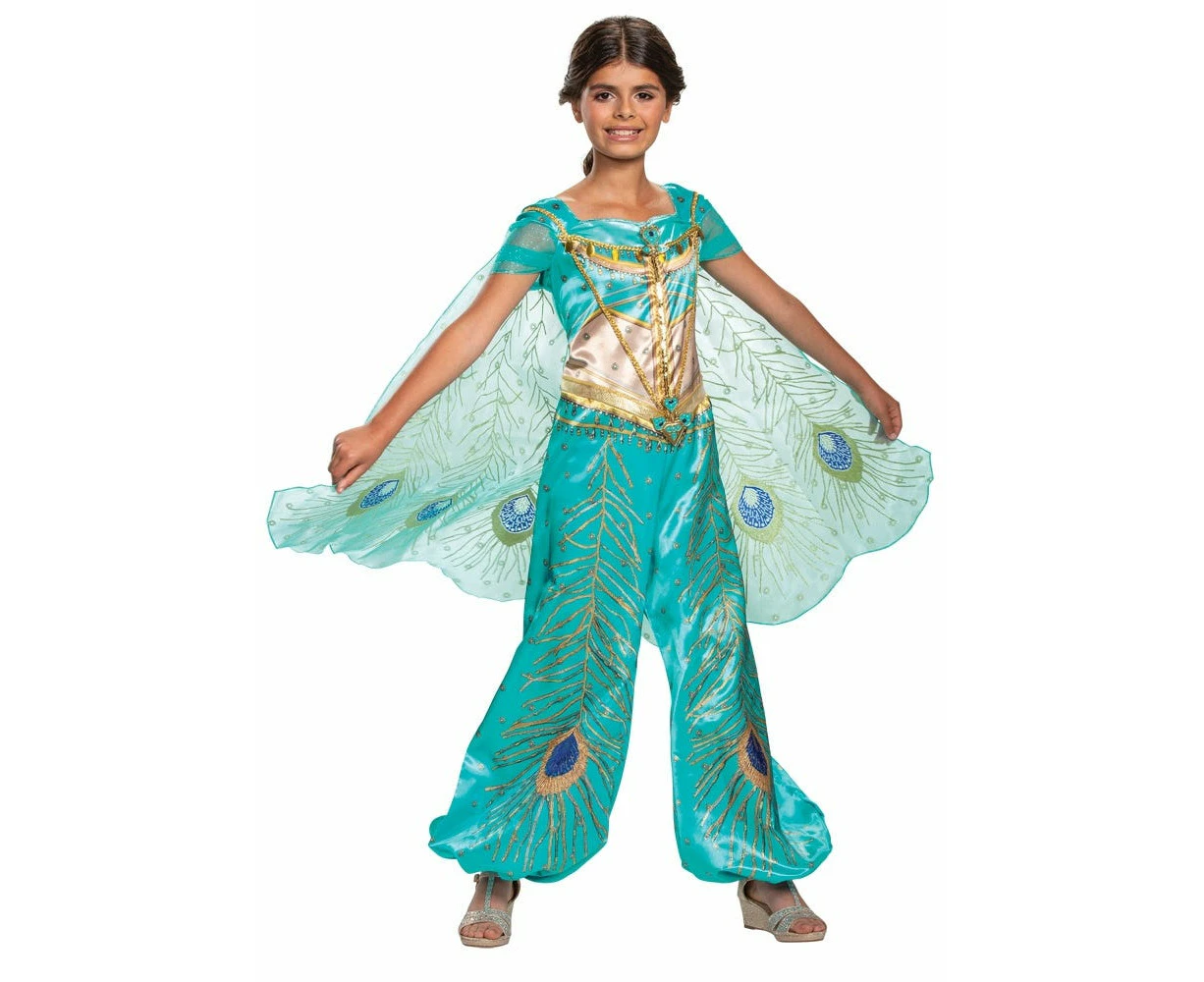 Aladdin Movie Jasmine Teal Deluxe Child Costume