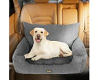 Pawz Pet Car Booster Seat Dog Protector Portable Travel Bed Removable Grey L