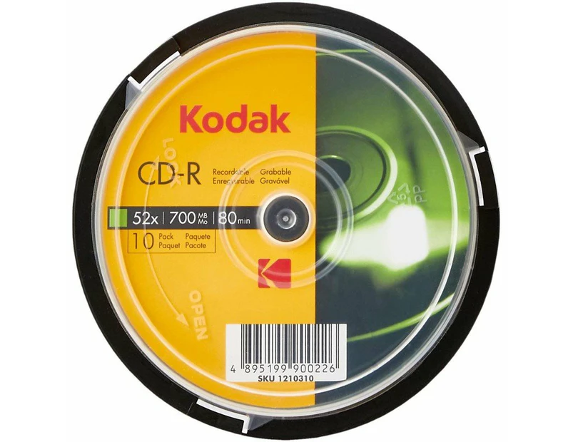 Kodak Media CD-R Spindle 700MB 52x (10 Pack)