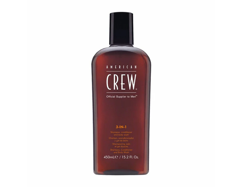American Crew 3 In 1 Shampoo Conditioner Body Wash 450ml