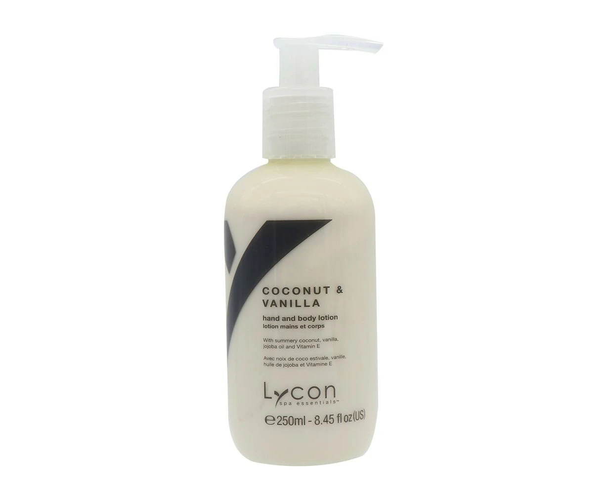 Lycon Coconut Vanilla Hand & Body Lotion Skin Care Wax Waxing 250ml